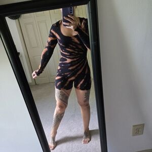 Black and Brown Tie Dye Bodysuit